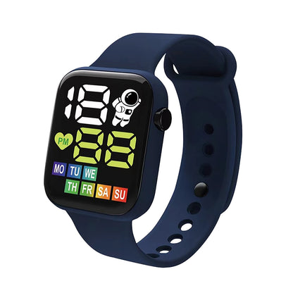 Waterproof LED Digital Sports Watch for Kids (Silicone Strap)