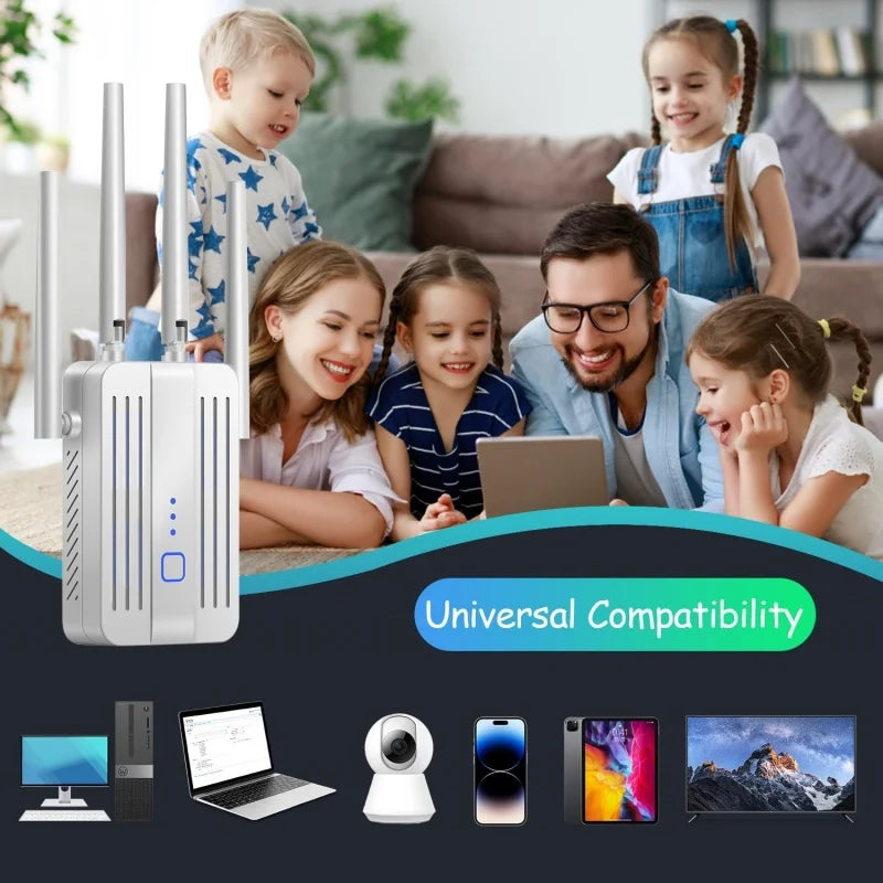 300Mbps 2.4G WiFi Repeater & Range Extender | Wireless Signal Booster for Home