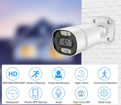 Smar 8MP POE IP Camera with AI Face Detection (Outdoor/Waterproof)