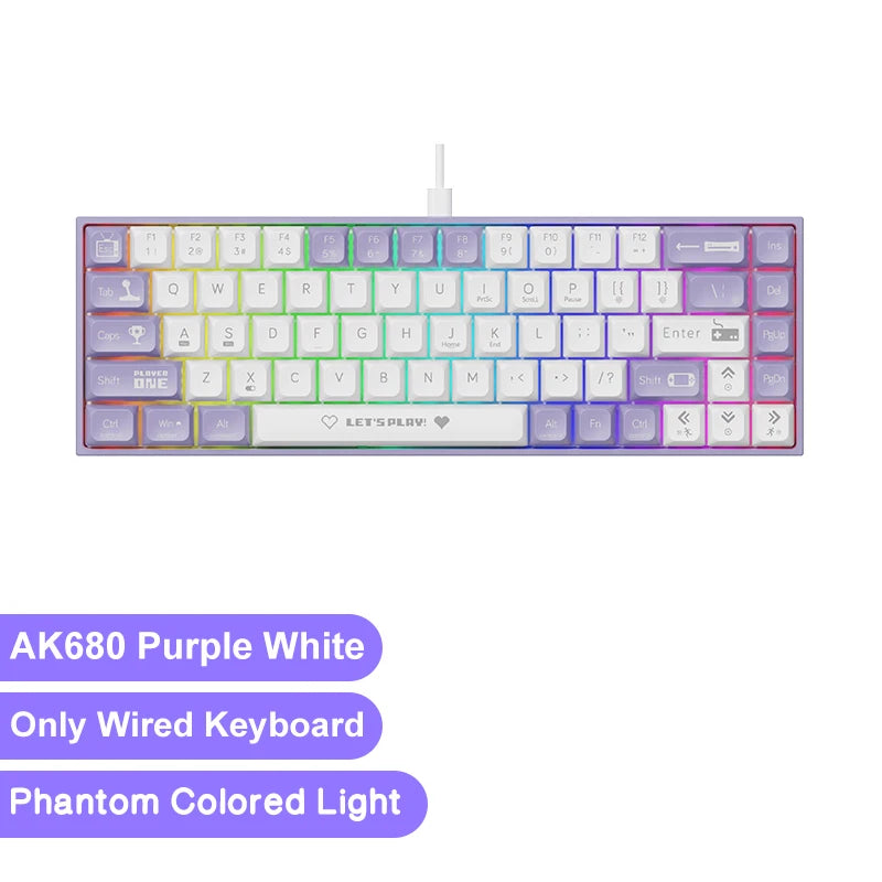 AJAZZ AK680 Mechanical Gaming Keyboard (Hot Swap / Wireless)