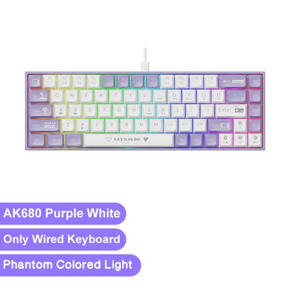 AJAZZ AK680 Mechanical Gaming Keyboard (Hot Swap / Wireless)