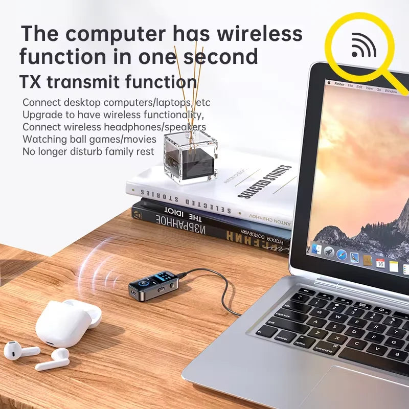 4-in-1 Bluetooth 5.4 Audio Transmitter & Receiver (3.5mm/TF)