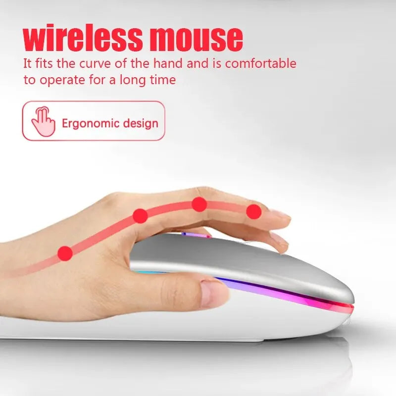 Rechargeable RGB Wireless Gaming Mouse (Ergonomic, 3600 DPI)