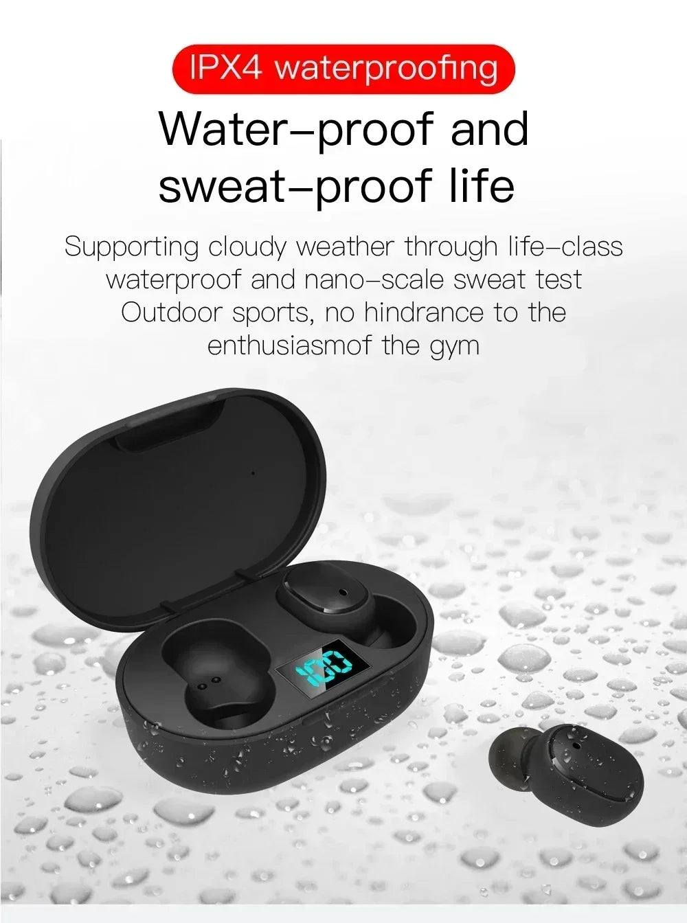 E6S TWS Wireless Bluetooth Earbuds w/ Mic (Noise Cancelling)