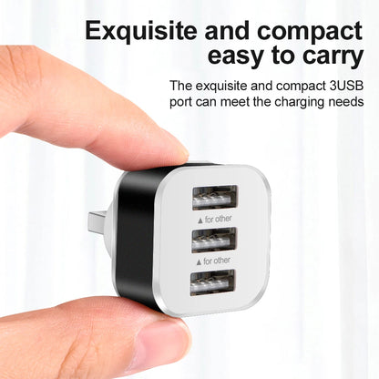 3-in-1 USB Hub Splitter | 3 Port USB 2.0/3.0 Adapter Extender for PC/Car