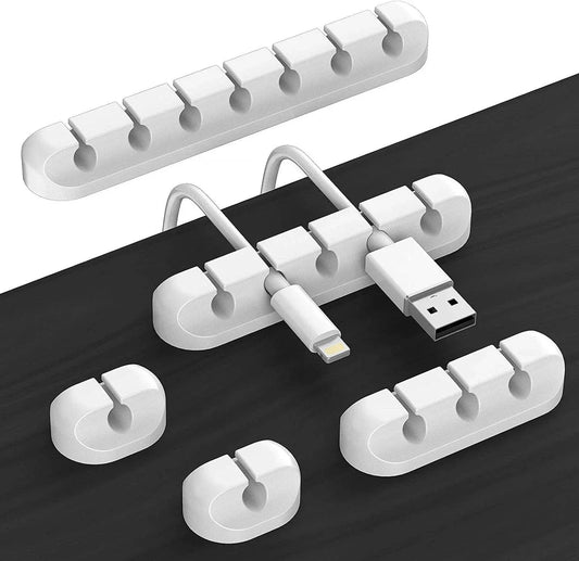 Silicone Cable Organizer Clips (Self-Adhesive Wire Management)