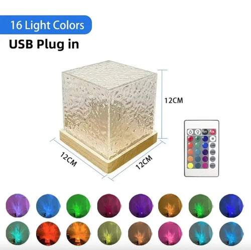 Vibrant 16-Color Ripple Effect Lamp