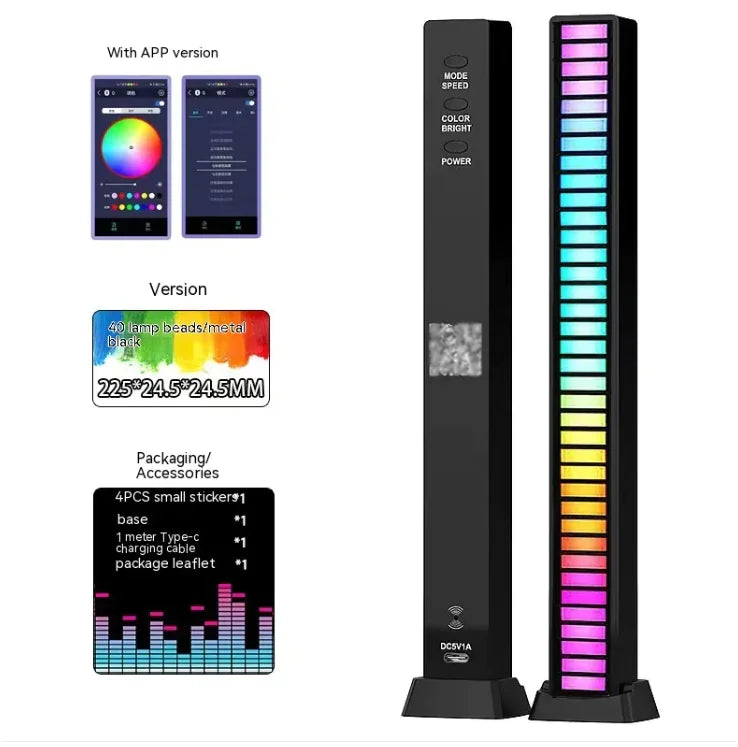 Dual-Sided RGB Rhythm Voice Lamp