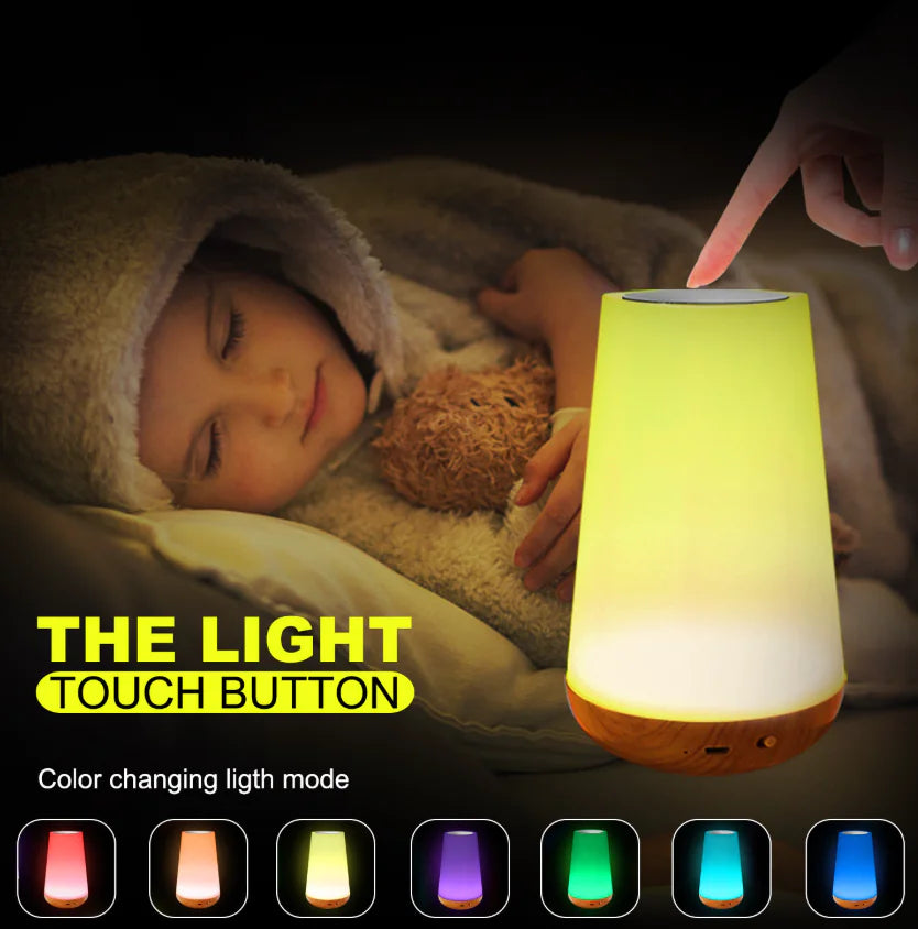 Wood Finish LED Touch Light with Remote
