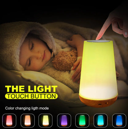 Wood Finish LED Touch Light with Remote