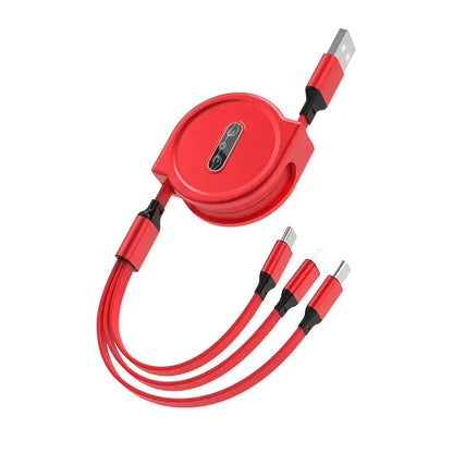 3-in-1 QuickRetract Charging Cable
