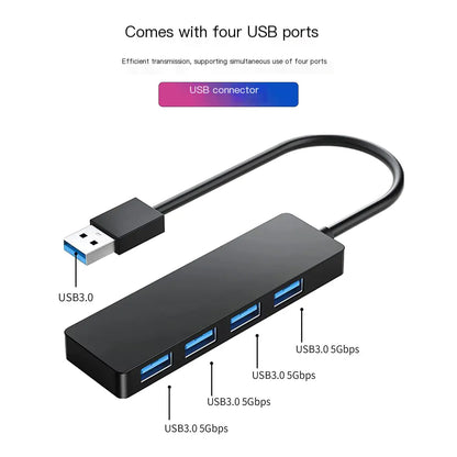 Laptop 4-Port USB 3.0 Hub